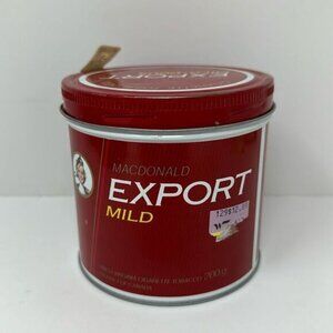 MacDonald Export Mild Cigarette Tobacco Tin, Bilingual from Canada, Clean